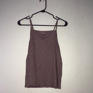 Maroon Striped Tank